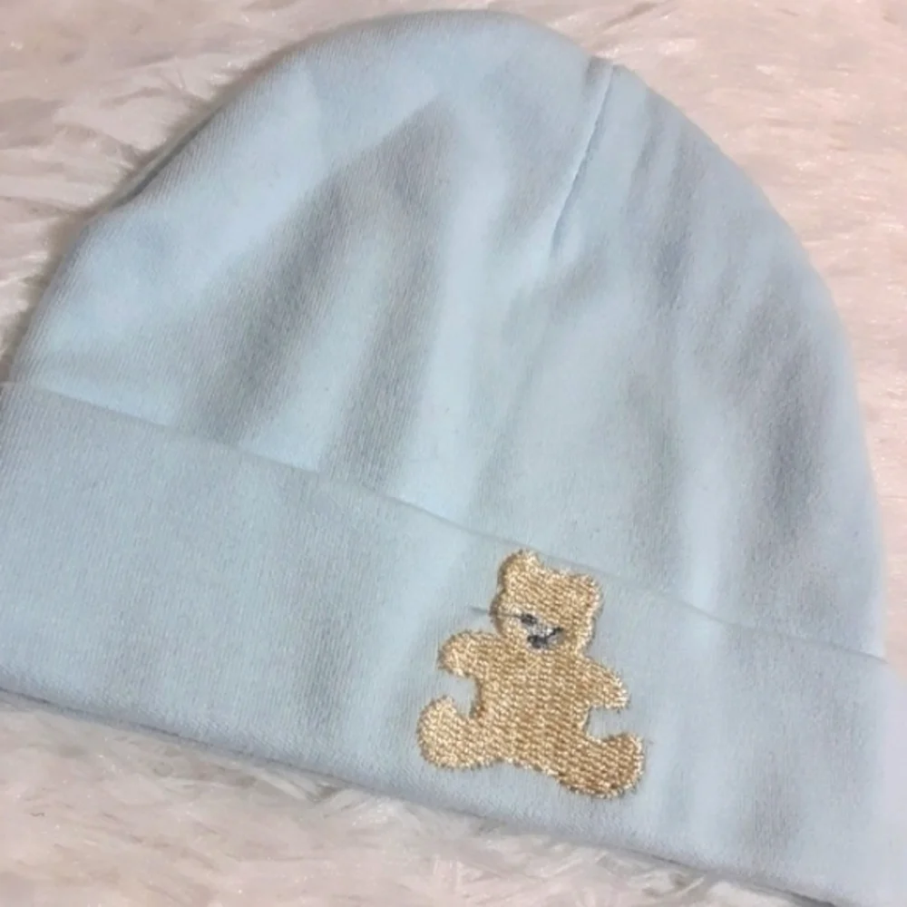 🛍Embroidered Teddy Bear Soft Cap-Size 3-6 Mos
